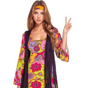Groovy Hippie Costume Large NWT
